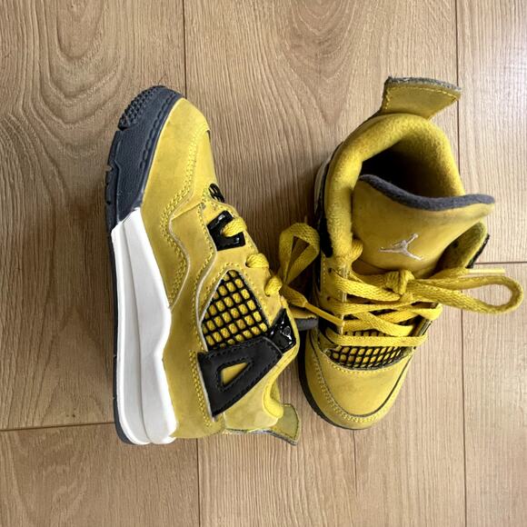 Air Jordan 4 Yellow Color, Baby/Toddler Sneakers Size 9C - Picture 12 of 16